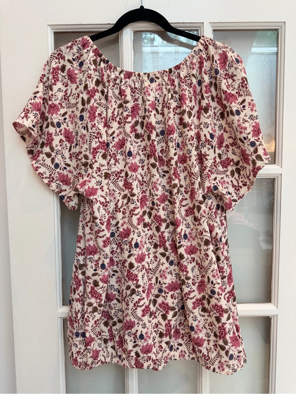 Torrid Cottagecore Crinkle Gauze Flutter Sleeve Feminine Floral Top Size Large L - Picture 8 of 14